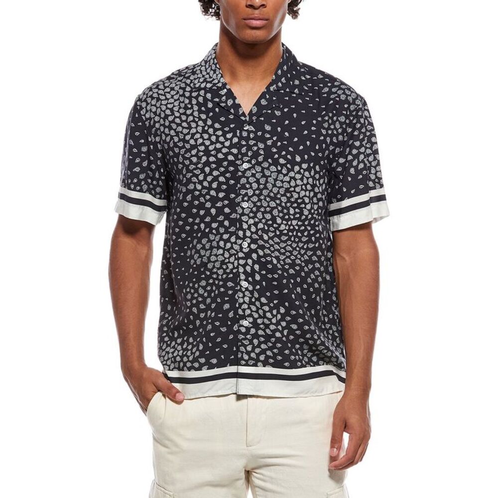 Onia Mens  Vacation Shirt, Navy